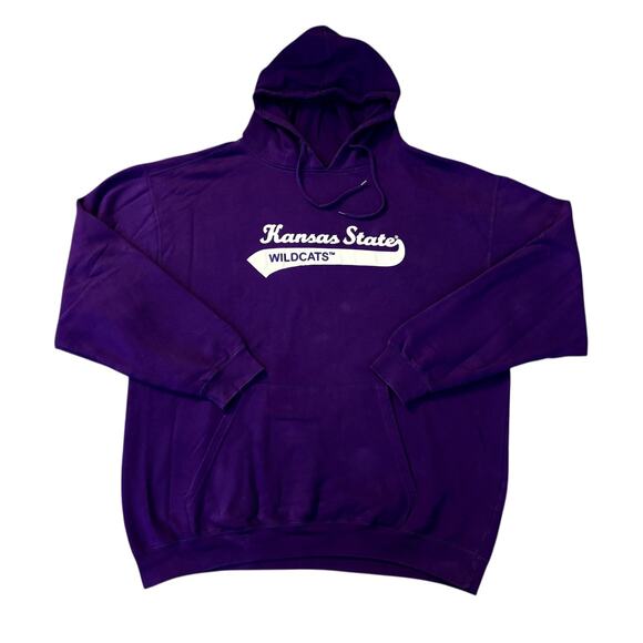 Vintage Victory Sports Purple Kansas State Wildcats Hoodie Mens Size 2XL - Picture 1 of 6